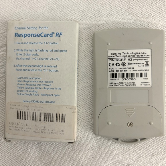 Turning Technologies response card clickers interactive polling, set of 2 - Picture 2 of 4